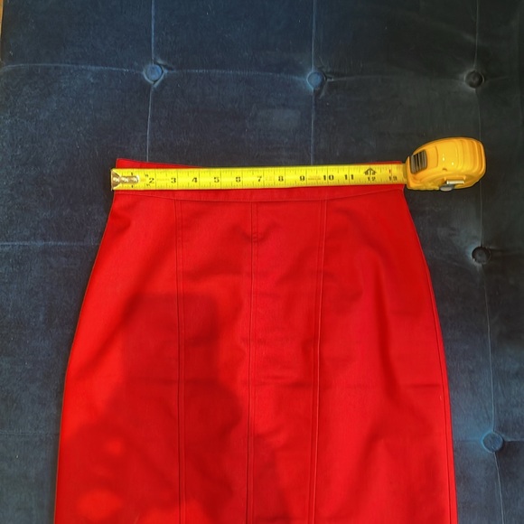 Tristan red pencil skirt. Size 2 - Picture 4 of 7